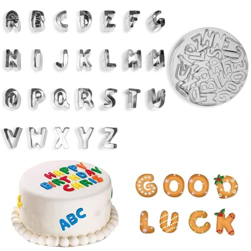 ds. distinctive style Edelstahl Buchstaben Ausstecher Komplettset A-Z mit Box – Fondant Ausstechformen für Kekse & Kuchen – Personalisierte Dekoration ds. distinctive style Edelstahl Buchstaben Ausstecher Komplettset A-Z mit Box – Fondant Ausstechformen für Kekse & Kuchen – Personalisierte Dekoration von ds. distinctive style