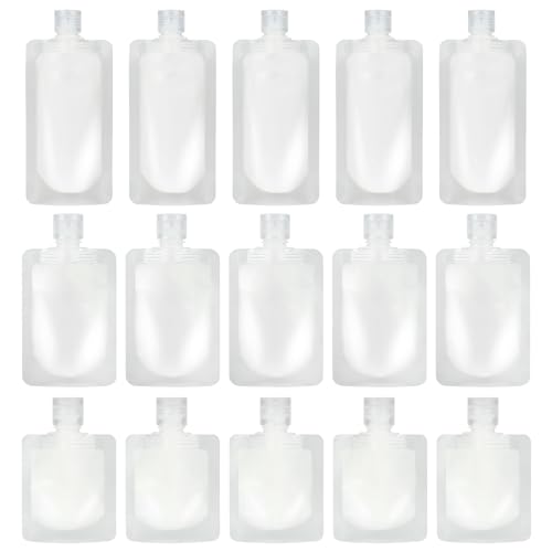 ds. distinctive style Reisebeutel für Toilettenartikel Set mit 15 Stück - 30 ml/50 ml/100 ml Tragbare Reisebeutel für Lotion und Seifenflüssigkeiten ds. distinctive style Reisebeutel für Toilettenartikel Set mit 15 Stück - 30 ml/50 ml/100 ml Tragbare Reisebeutel für Lotion und Seifenflüssigkeiten von ds. distinctive style