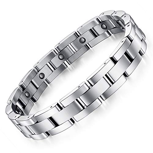 dsanbo Edelstahl Edelstahl Herren Magnetisches Armband Link Glieder Schmuck Armreif Männer von dsanbo