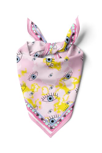 Damen-Halstuch 55cm x 55cm Square Unisex Stirnband Schal Bandana Hals Kopftuch Atmungsaktiv (Augen Design 1) von dscarf