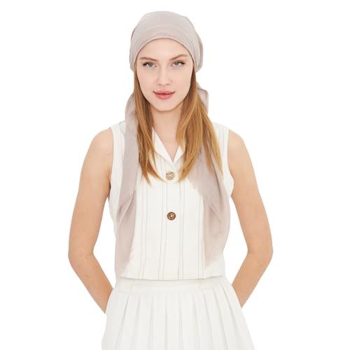 dscarf Kopfbedeckung, vorgebundenes Kopftuch für Damen, weiche Chemo-Kopfbedeckung, Kopfbedeckung, bereit, Stein, Einheitsgröße dscarf Kopfbedeckung, vorgebundenes Kopftuch für Damen, weiche Chemo-Kopfbedeckung, Kopfbedeckung, bereit, Stein, Einheitsgröße von dscarf