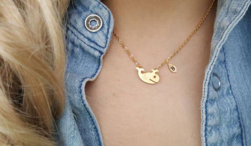 Wal Halskette Halsketten Fisch Meer Schmuck Tier Brautjungfer Geschenk Muttertag Weihnachten Geburtstag Geschenke Beste Freundin von dua770