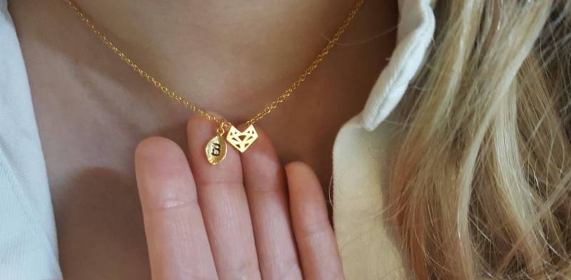 Zarte Origami Fuchs Halskette, Halsketten, Initial Blatt Layering Einzigartige Brautjungfer Geschenk, Geschätztes Geschenk von dua770