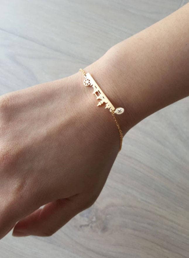 Zarte Zierliche London Armbänder, Zartes Uk Armband, Stadt Dünne Goldkette, Layering Brautjungfer Geschenk Zarte Zierliche London Armbänder, Zartes Uk Armband, Stadt Dünne Goldkette, Layering Brautjungfer Geschenk von dua770