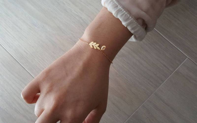Zarte Zierliche Olivenzweig Armbänder, Zartes Blatt Armband, Oliven Dünne Goldkette, Layering Brautjungfer Geschenk Zarte Zierliche Olivenzweig Armbänder, Zartes Blatt Armband, Oliven Dünne Goldkette, Layering Brautjungfer Geschenk von dua770
