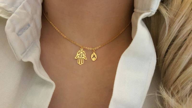 Zierliche Hamsa Hand Halskette Tiny Gold Halsketten Boho Schmuck Brautjungfer Geschenk Muttertag Weihnachten Geburtstag Geschenke Beste Freundin Zierliche Hamsa Hand Halskette Tiny Gold Halsketten Boho Schmuck Brautjungfer Geschenk Muttertag Weihnachten Geburtstag Geschenke Beste Freundin von dua770