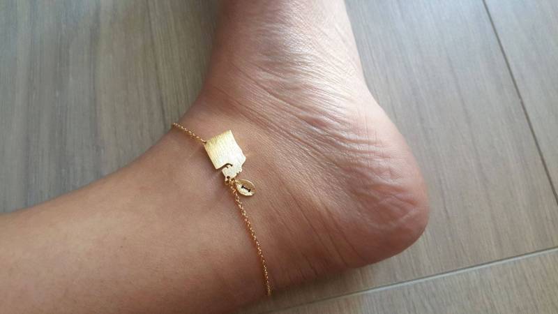 Zierliche Washington Anklet, Zarte Karte Einzigartige Brautjungfer Geschenk, Geschätztes Weihnachtsgeschenk, Gutes Geschenk von dua770