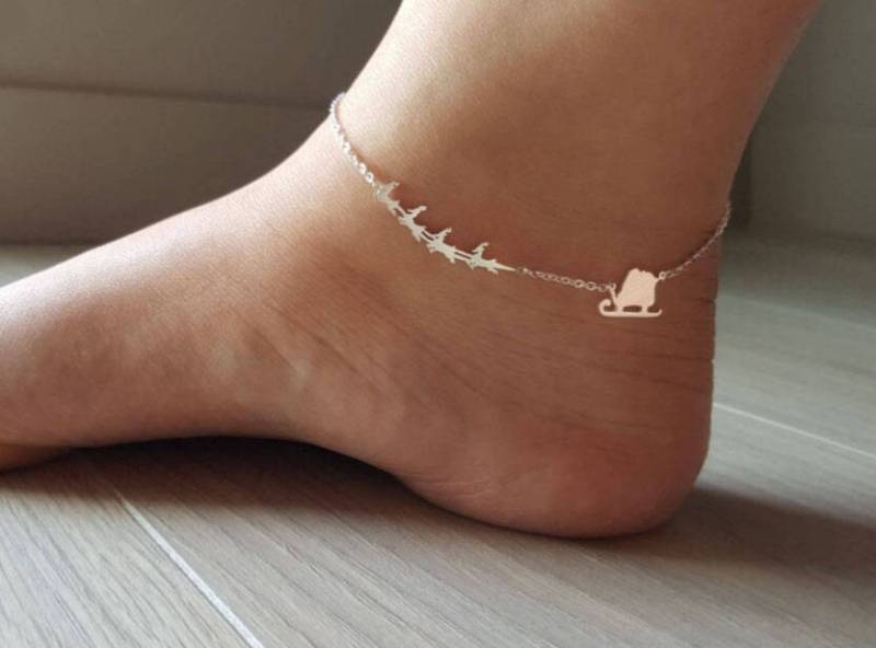 Zierliche Weihnachtsmann Anklet, Santa Einzigartige Brautjungfer Geschenk, Geschätztes Weihnachtsgeschenke, Gutes Geschenk von dua770