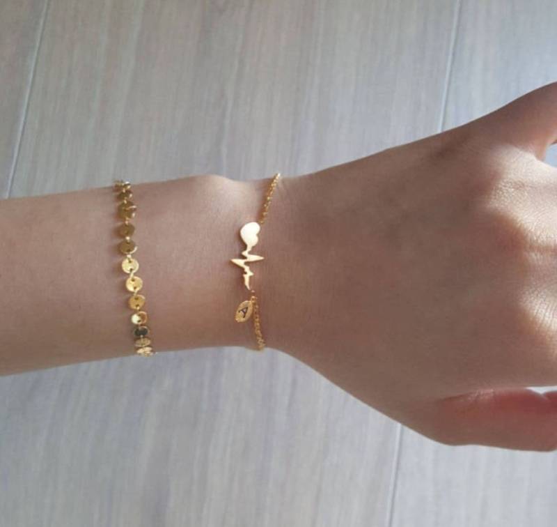 Zierliche Zierliche Herzschlag Armbänder, Zartes Armband, Hochzeitsarmband, Brautjungfer Geschenk, Layering Armband, Geburtsstein Armband Zierliche Zierliche Herzschlag Armbänder, Zartes Armband, Hochzeitsarmband, Brautjungfer Geschenk, Layering Armband, Geburtsstein Armband von dua770
