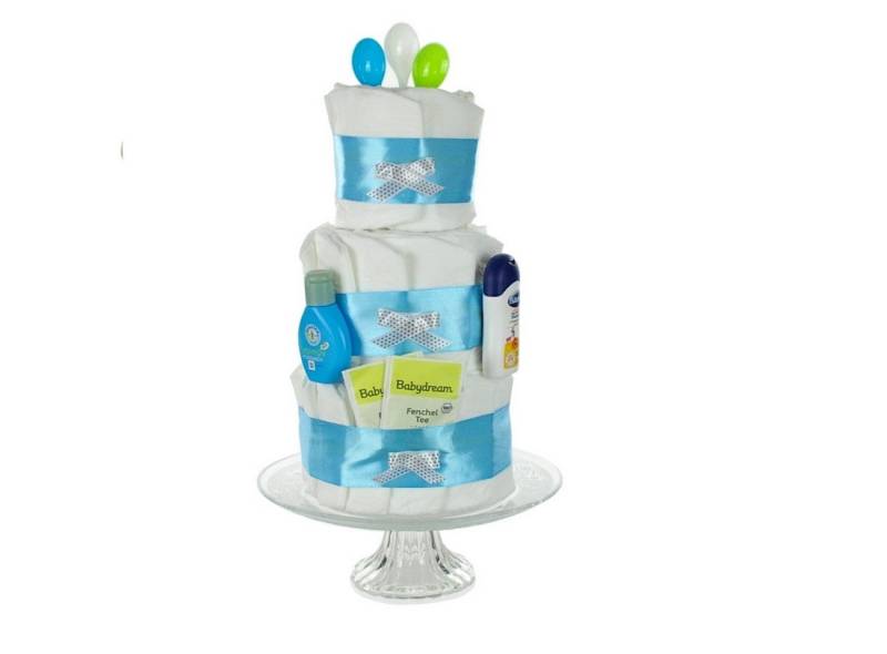dubistda-WINDELTORTEN- Neugeborenen-Geschenkset Windeltorte Basic, Geschenk zur Geburt Babyparty und Babyshower von dubistda-WINDELTORTEN-