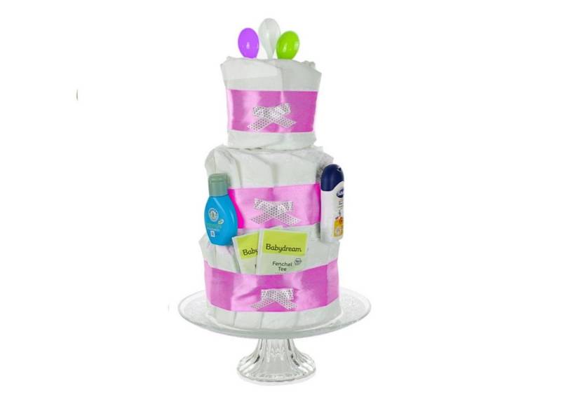 dubistda-WINDELTORTEN- Neugeborenen-Geschenkset Windeltorte Basic, Geschenk zur Geburt Babyparty und Babyshower von dubistda-WINDELTORTEN-