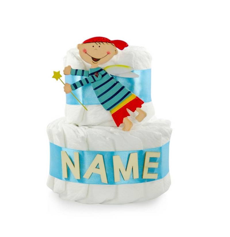 dubistda-WINDELTORTEN- Neugeborenen-Geschenkset Windeltorte Schutzengel von dubistda-WINDELTORTEN-