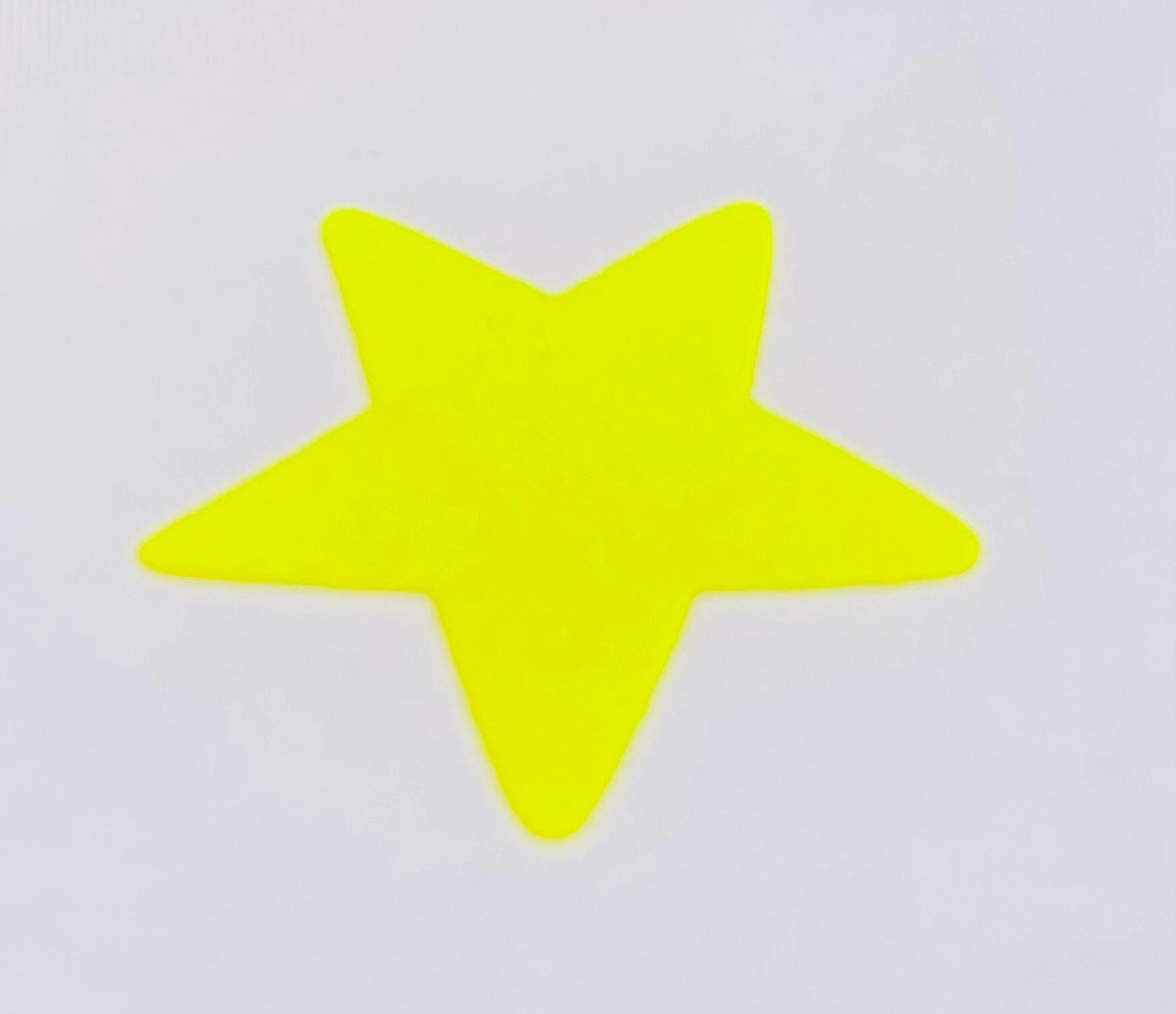 stern „ Neongelb 5 cm Flockpatch von dubisunikat