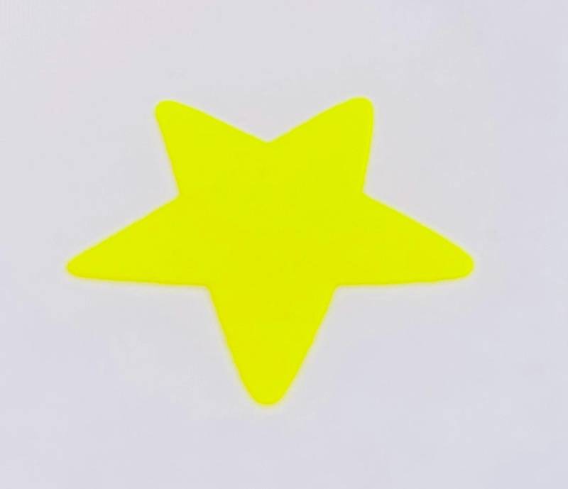 stern „ Neongelb 5 cm Flockpatch von dubisunikat