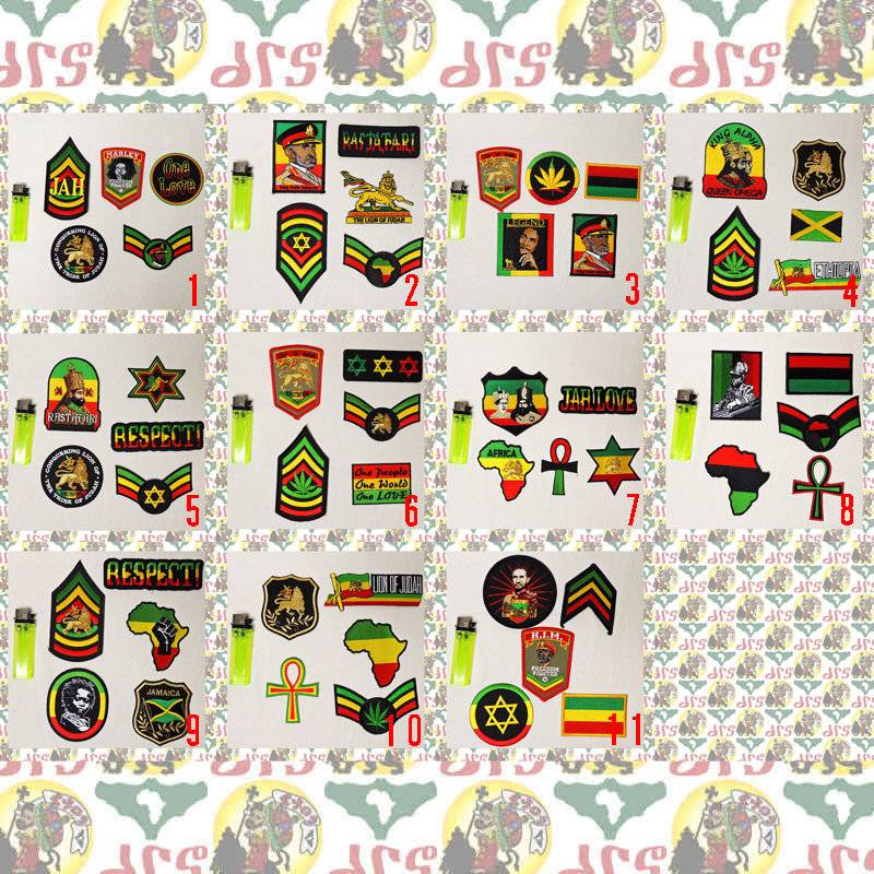 Embroidery Patch 5P 1Set | Rasta Reggae Ethiopia Afrika Löwe Von Jedah Haile Selassie I Jamaika Dub Embroidery Patch 5P 1Set | Rasta Reggae Ethiopia Afrika Löwe Von Jedah Haile Selassie I Jamaika Dub von dubrockers