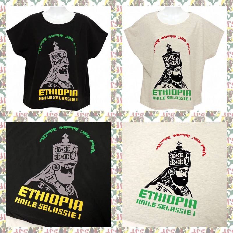 H.i.m Haile Selassie I [Drs] Frauen Dolman Ärmel T-Shirts Lion Of Jedaah Roots Reggae Dub Jamaika Äthiopien Afrika von dubrockers