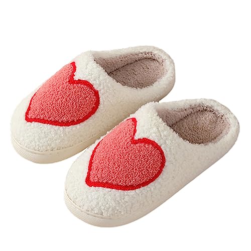 dubuto Damen Herren Winter Plüsch Pantoffeln Unisex Winter Warme Hausschuhe für Drinnen und Draußen Rutschfeste Slippers von dubuto