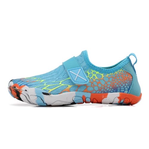 dubuto Kinder Badeschuhe Barfußschuhe Jungen Mädchen Schnell Trocknend Wasserschuhe Outdoor-Aqua-Socken rutschfeste Schwimmschuhe Strandschuhe von dubuto