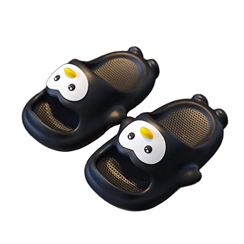 dubuto Kinder Sommer Badeschuhe Herren Damen Cozislides Original Slippers Badeschlappen Cloudyzz Hausschuhe Kuschelige Slipper mit Cartoon Pinguin für Mädchen Jungen Unisex von dubuto