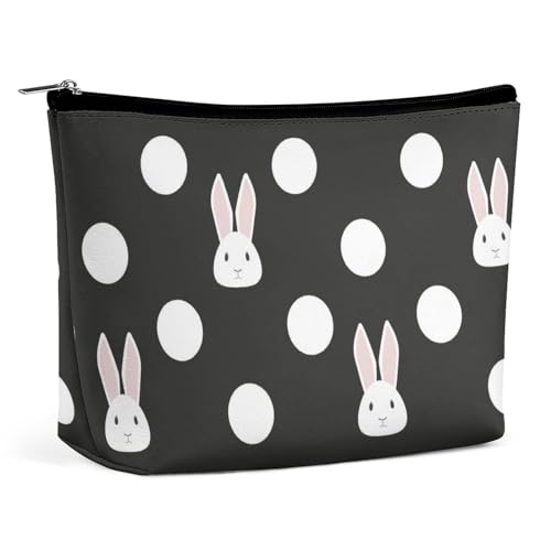 Make-up-Tasche, personalisierte Kosmetiktasche für Damen, Cartoon Hase, 7.3cm L x 15cm W x 5.9cm H, Kulturbeutel von ducanll