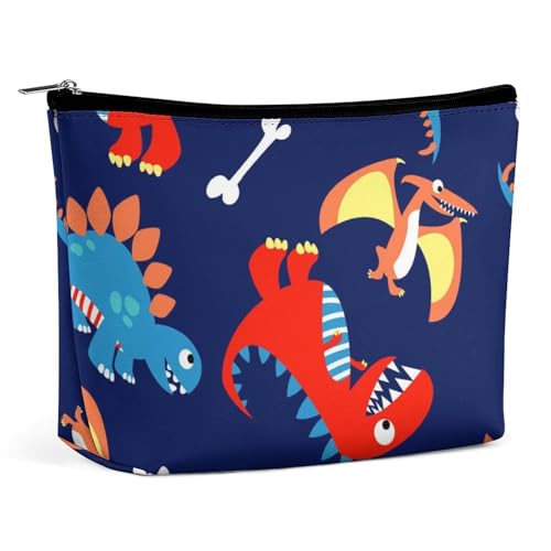 Make-up-Tasche, personalisierte Kosmetiktasche für Damen, Dinosaurier, 7.3cm L x 15cm W x 5.9cm H, Kulturbeutel von ducanll