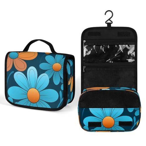 Make-up-Tasche, personalisierte Kosmetiktasche für Damen, Farbenfroher Hintergrund, 22.5(fold)/41(unfold)L x 7W x 18.5H cm, Kulturbeutel von ducanll