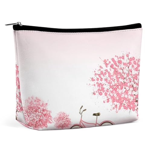 Make-up-Tasche, personalisierte Kosmetiktasche für Damen, Niedliche Cartoon-Blumen, 7.3cm L x 15cm W x 5.9cm H, Kosmetiktasche von ducanll