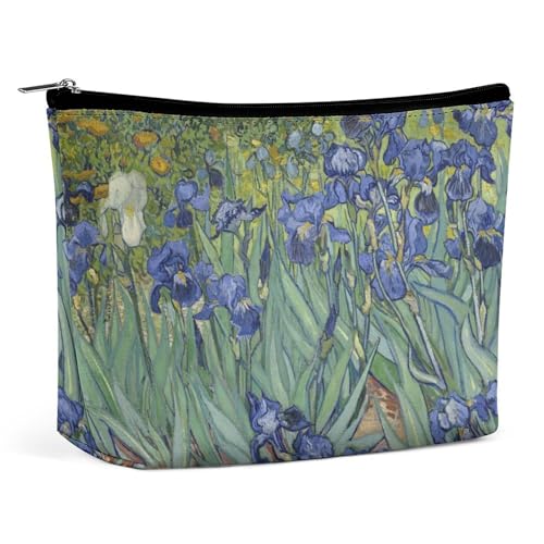 Make-up-Tasche, personalisierte Kosmetiktasche für Damen, Van Gogh Iris Flower, 7.3cm L x 15cm W x 5.9cm H, Kosmetiktasche von ducanll