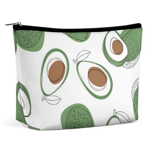 Make-up-Tasche, personalisierte Kosmetiktasche für Damen, avocado, 7.3cm L x 15cm W x 5.9cm H, Kosmetiktasche von ducanll