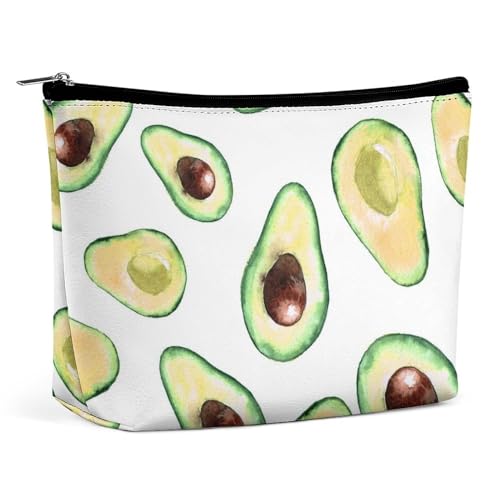 Make-up-Tasche, personalisierte Kosmetiktasche für Damen, avocado, 7.3cm L x 15cm W x 5.9cm H, Kulturbeutel von ducanll