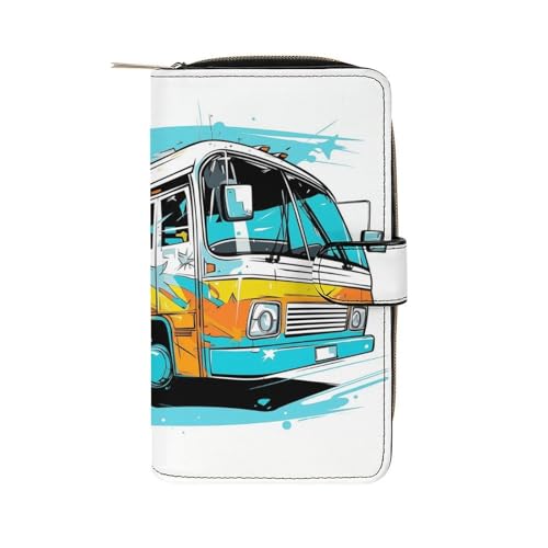 ducanll Damen-Geldbörse mit mehreren Kartenfächern und Handyfach, Auto, 19.7cm length, 11cm width, 3.5cm thickness von ducanll