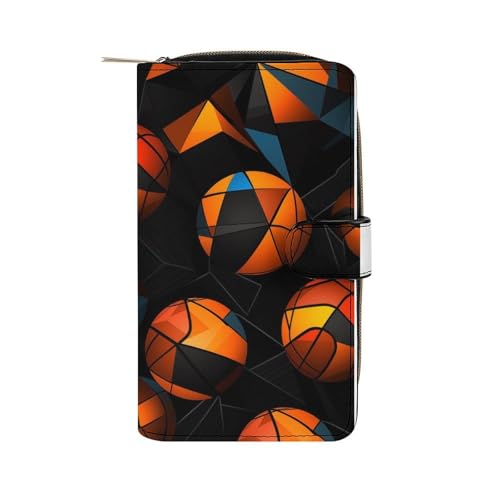 ducanll Damen-Geldbörse mit mehreren Kartenfächern und Handyfach, Basketball, 19.7cm length, 11cm width, 3.5cm thickness von ducanll