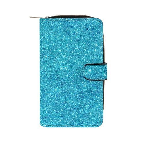 ducanll Damen-Geldbörse mit mehreren Kartenfächern und Handyfach, Blue Galaxy Twinkle Star, 19.7cm length, 11cm width, 3.5cm thickness von ducanll