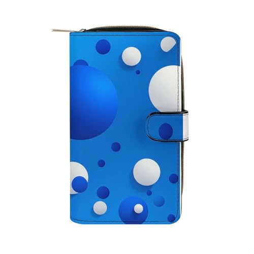 ducanll Damen-Geldbörse mit mehreren Kartenfächern und Handyfach, Boca Dot Seamless Style, 19.7cm length, 11cm width, 3.5cm thickness von ducanll