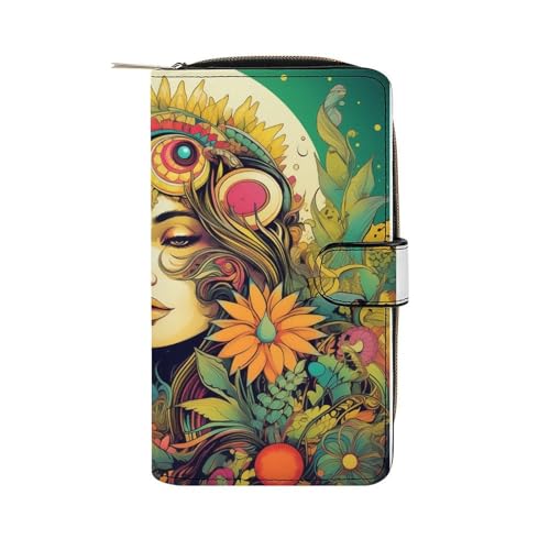 ducanll Damen-Geldbörse mit mehreren Kartenfächern und Handyfach, Damen-Muster, 19.7cm length, 11cm width, 3.5cm thickness von ducanll