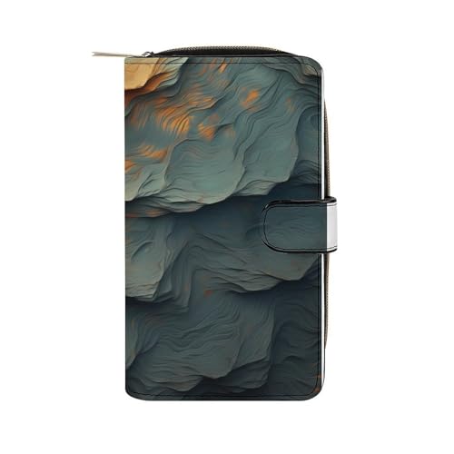 ducanll Damen-Geldbörse mit mehreren Kartenfächern und Handyfach, Faltmuster, 19.7cm length, 11cm width, 3.5cm thickness von ducanll