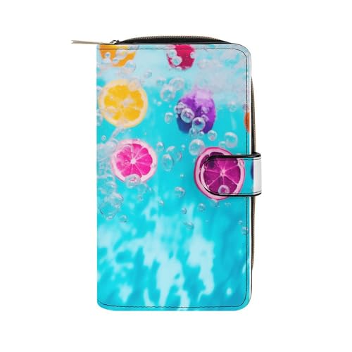 ducanll Damen-Geldbörse mit mehreren Kartenfächern und Handyfach, Farbige Zitrone, 19.7cm length, 11cm width, 3.5cm thickness von ducanll