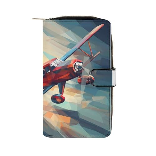 ducanll Damen-Geldbörse mit mehreren Kartenfächern und Handyfach, Flugzeug-Enthusiasten, 19.7cm length, 11cm width, 3.5cm thickness von ducanll