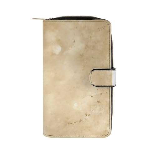 ducanll Damen-Geldbörse mit mehreren Kartenfächern und Handyfach, Gebrochener, beigefarbener massiver Marmor, 19.7cm length, 11cm width, 3.5cm thickness von ducanll