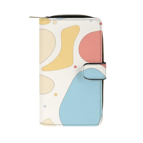 ducanll Damen-Geldbörse mit mehreren Kartenfächern und Handyfach, Gepunktetes Design, 19.7cm length, 11cm width, 3.5cm thickness von ducanll