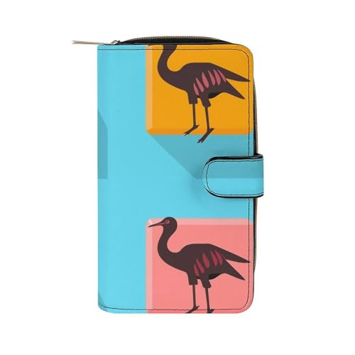 ducanll Damen-Geldbörse mit mehreren Kartenfächern und Handyfach, Gitter-Silhouette, 19.7cm length, 11cm width, 3.5cm thickness von ducanll