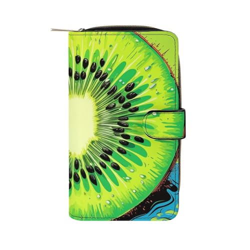 ducanll Damen-Geldbörse mit mehreren Kartenfächern und Handyfach, Grüne Zitrone, 19.7cm length, 11cm width, 3.5cm thickness von ducanll