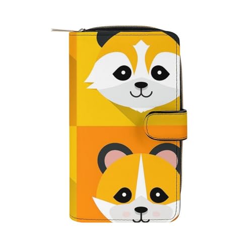 ducanll Damen-Geldbörse mit mehreren Kartenfächern und Handyfach, Niedlich, 19.7cm length, 11cm width, 3.5cm thickness von ducanll