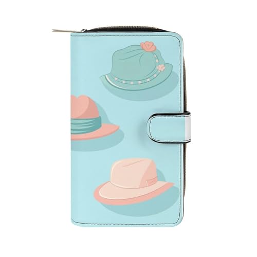 ducanll Damen-Geldbörse mit mehreren Kartenfächern und Handyfach, Niedlicher Hut, 19.7cm length, 11cm width, 3.5cm thickness von ducanll