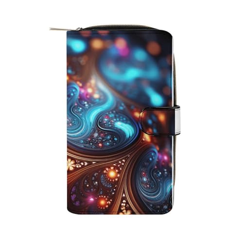 ducanll Damen-Geldbörse mit mehreren Kartenfächern und Handyfach, Paisleymuster, 19.7cm length, 11cm width, 3.5cm thickness von ducanll