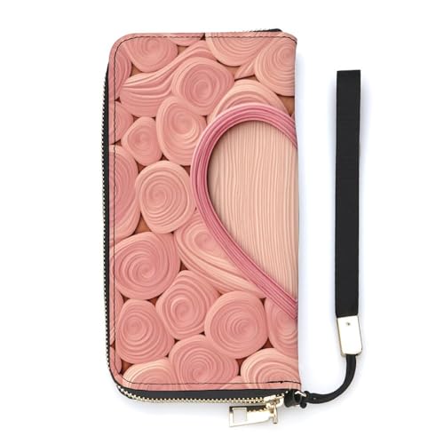 ducanll Damen-Geldbörse mit mehreren Kartenfächern und Handyfach, Pink Art, 20cm length, 10.5cm width, 2.1cm thickness von ducanll