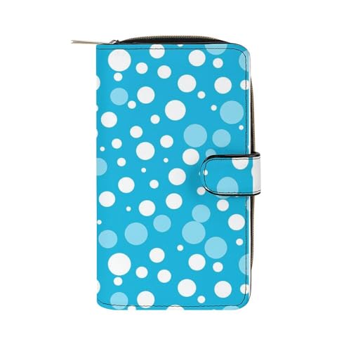ducanll Damen-Geldbörse mit mehreren Kartenfächern und Handyfach, Pokal Dot Blue, 19.7cm length, 11cm width, 3.5cm thickness von ducanll