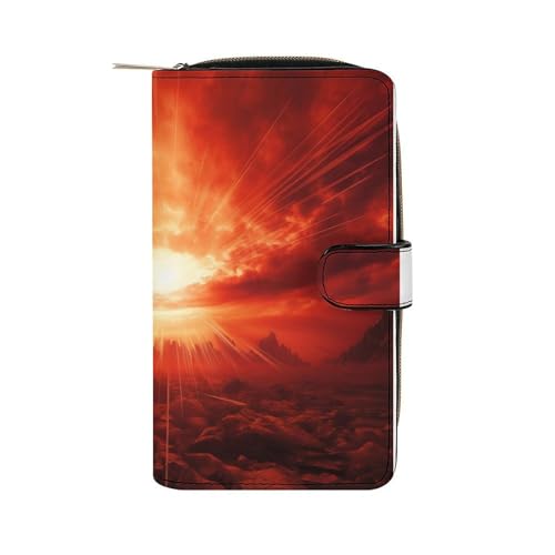 ducanll Damen-Geldbörse mit mehreren Kartenfächern und Handyfach, Ray Sun, 19.7cm length, 11cm width, 3.5cm thickness von ducanll