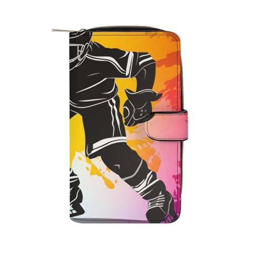 ducanll Damen-Geldbörse mit mehreren Kartenfächern und Handyfach, Sportliches Design, 19.7cm length, 11cm width, 3.5cm thickness von ducanll