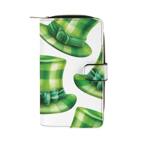 ducanll Damen-Geldbörse mit mehreren Kartenfächern und Handyfach, St. Patrick's Day Hüte, 19.7cm length, 11cm width, 3.5cm thickness von ducanll